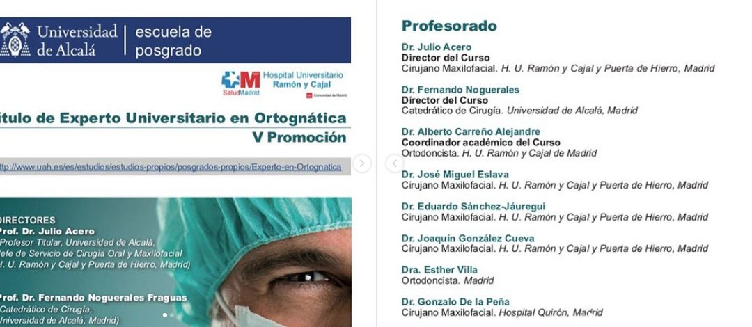 Nueva promoción del Título de Experto Universitario en Ortognática